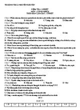 Đề kiểm tra 15 phút môn Công nghệ 6